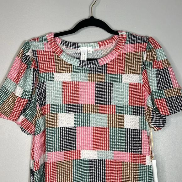 Hayden Los Angeles Patchwork Knit Blouse - Medium - NWT - Picture 2 of 9